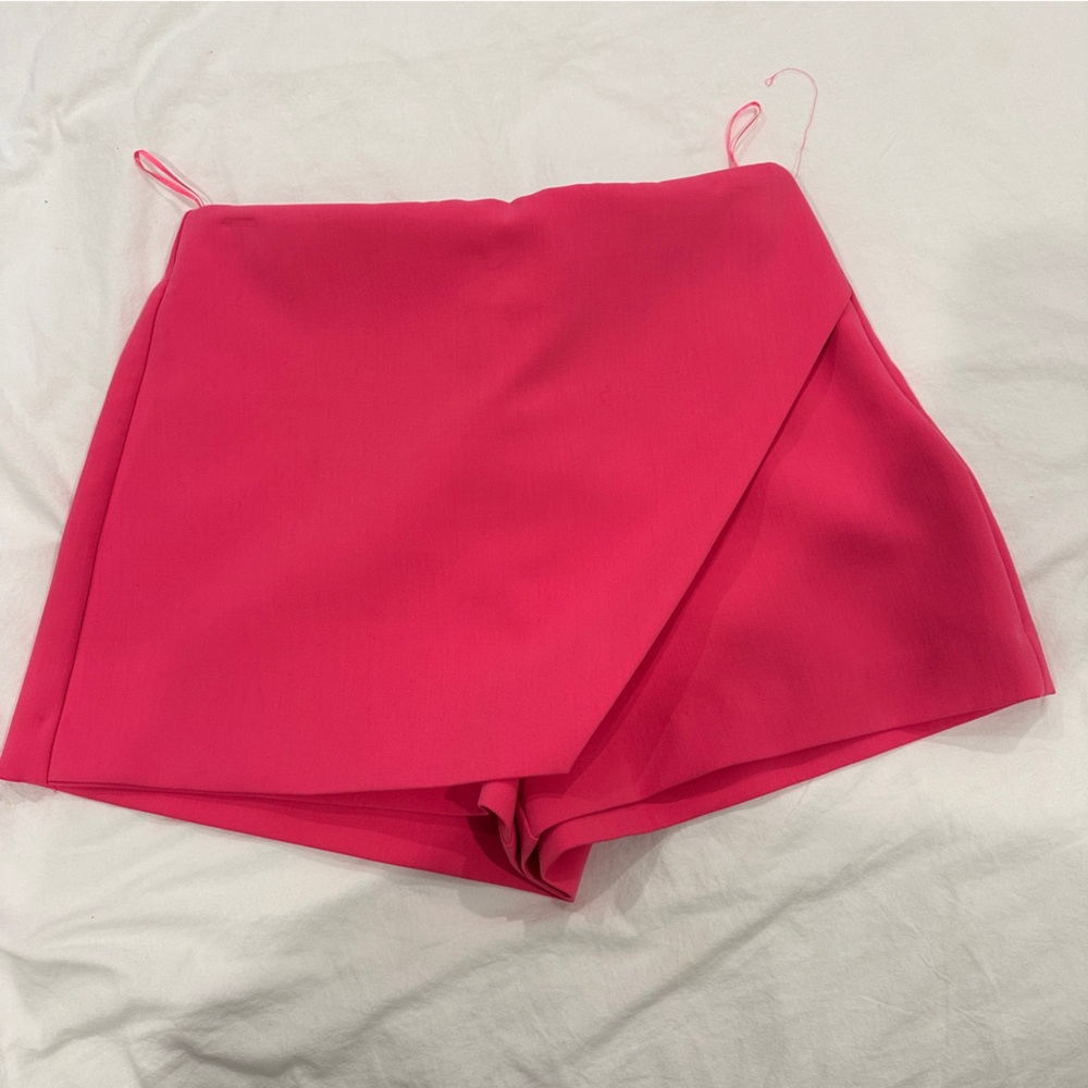 Zara Hot Pink Wrap Skort NWT | Size L / 10-12